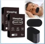 Cinta antirronquidos para dormir, 30 unidades negras, transpirable, adhesiva e hipoalergénica.