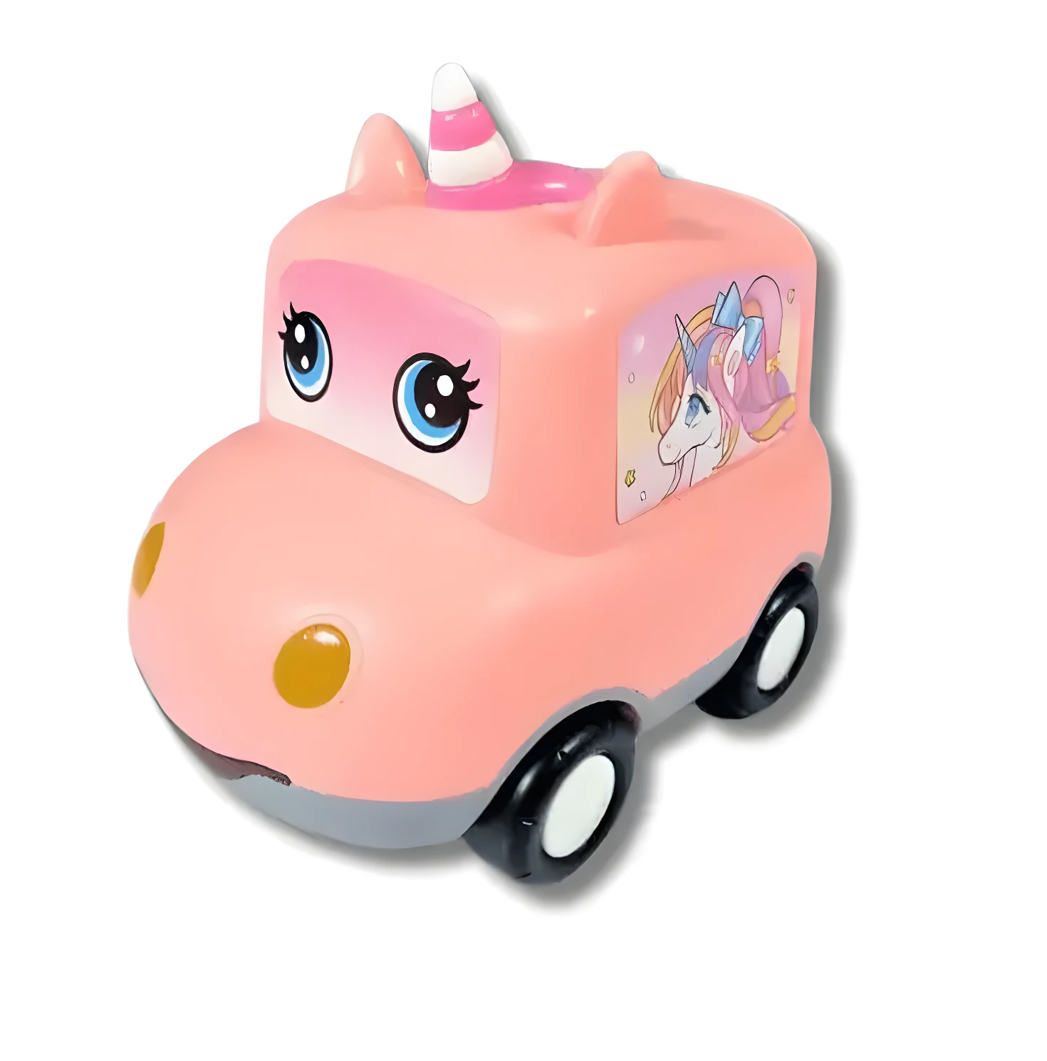 Alcancía unicornio rosa infantil para niñas, guarda monedas. Decoración divertida.