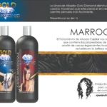 Set de 2 alisados Marroquí Gold Diamond 1L: Shampoo Anti Residuos y Cera Marroquí para cabello rizado grueso.
