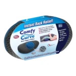 Empaque de almohada lumbar Comfy Curve gris oscuro, soporte ergonómico con espuma viscoelástica, "Instant Back Relief".