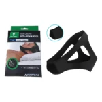 Banda anti ronquido Faveni de neopreno negro, soporta mentón para evitar ronquidos.
