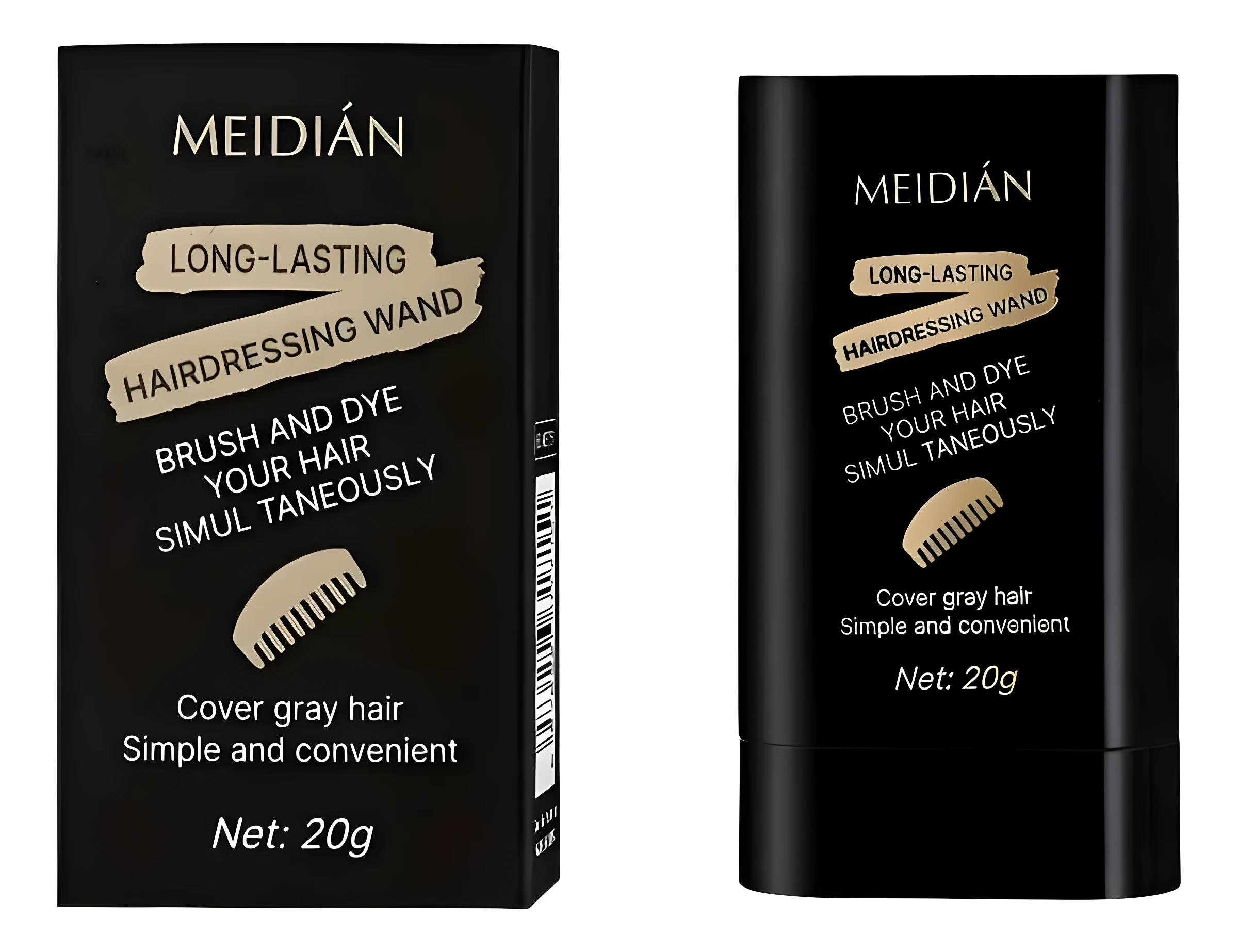 Barra tinte Meidian para cabello, cubre canas, larga duración, 20g.