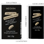 Barra tinte MEIDIÁN para cabello, cubre canas, aplica y peina simultáneamente, larga duración, 20g.