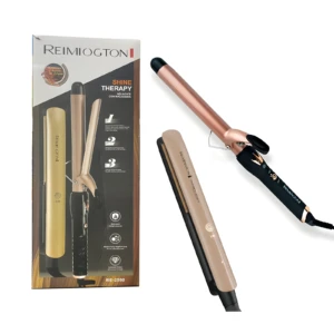 Combo Plancha y Pinza Keratina Cerámica Argán - Define rizos y alisa con brillo