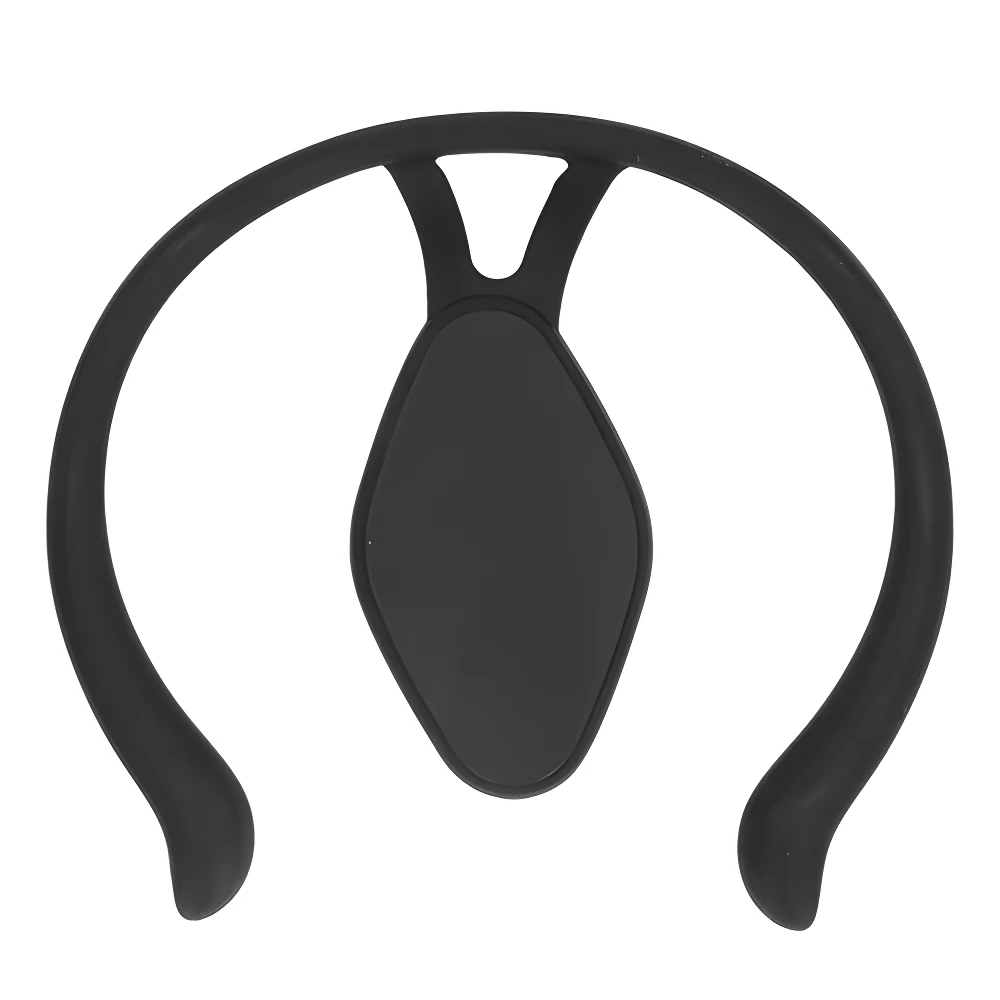 Corrector de postura inteligente negro con forma de U, vibración y almohadilla central de diamante.