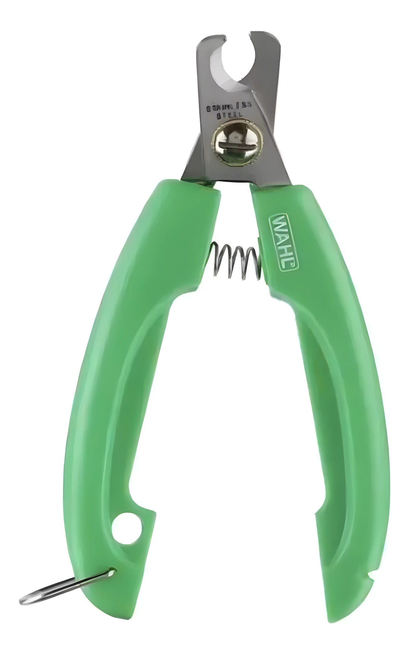 Cortauñas para mascotas Wahl, color verde menta, cabezal de acero inoxidable, con resorte y seguro para uñas pequeñas.