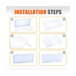 Espejo de maquillaje para carro con luz LED táctil, 3 tonos de luz, ideal para aplicar cosméticos.