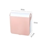 Organizador de maquillaje rosa con tapa protectora, 30x32x10.5cm.