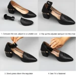 Expansor de zapatos para mujer, accesorio para mantener la forma de tacones negros.