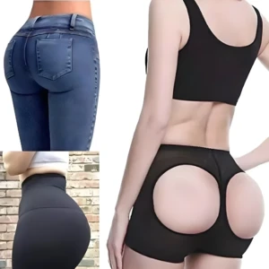 Faja colombiana cola abierta negra, realza glúteos y estiliza abdomen, ideal para lucir figura.