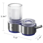 Filtro de agua para grifo de acero inoxidable. Mejora el sabor y elimina sedimentos.