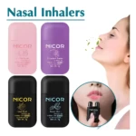Inhaladores nasales NICOR: rosa durazno, uva, lima menta y menta. Uso para concentración y frescura.