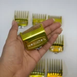 Kit de guías metálicas doradas Wahl para cortapelos, tamaño 1/2 pulgada (1.5mm), 7 piezas.