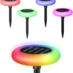 Lámparas solares LED RGB para exteriores, con pica, de varios colores, iluminan jardines automáticamente.