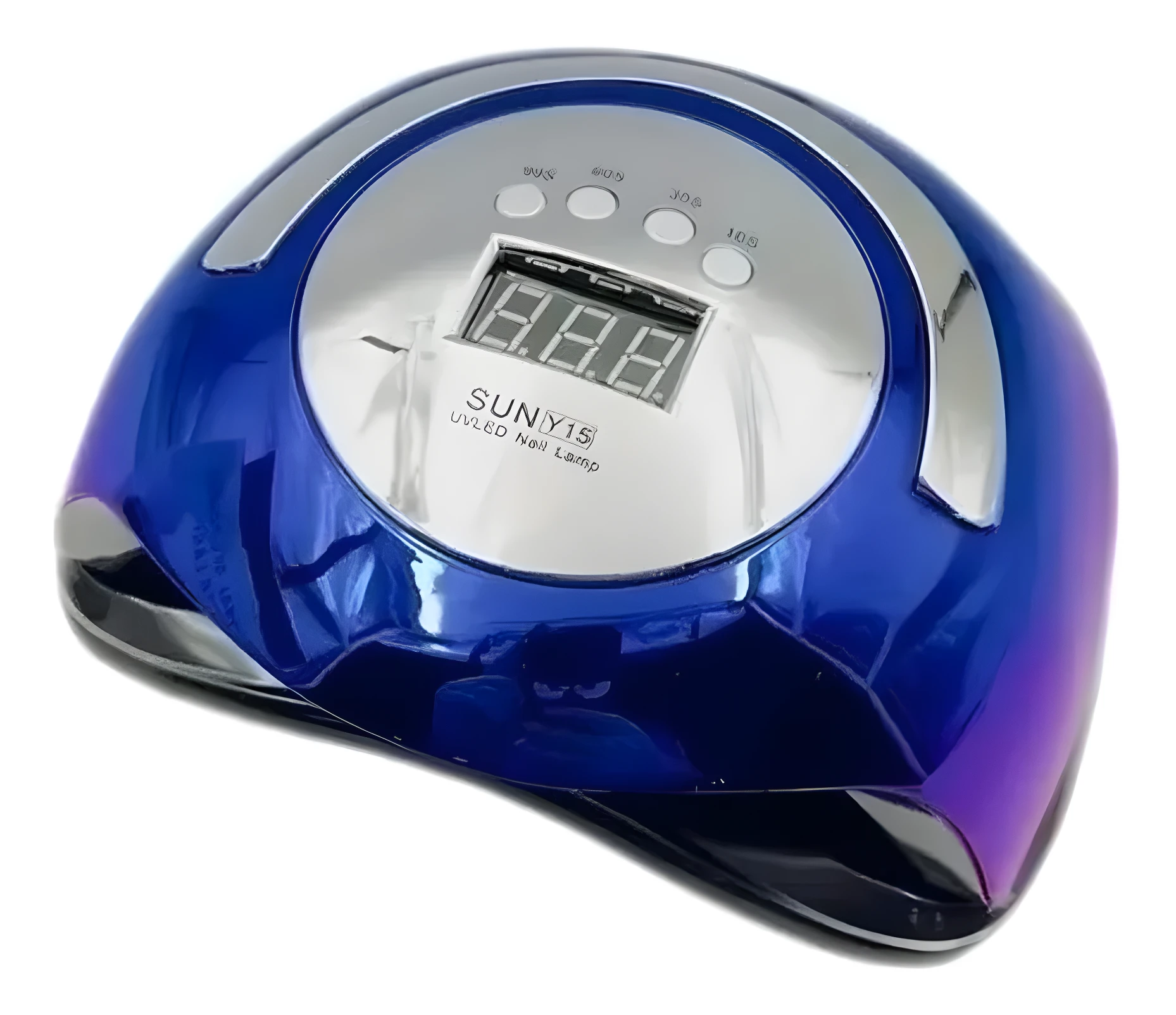 Lámpara para uñas SUN Y15 azul iridiscente con temporizador digital de 120W.