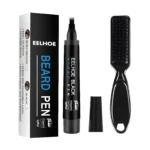 Set EELHOE Lápiz Relleno de Barba Negro con aplicador de punta fina y cepillo aplicador negro.