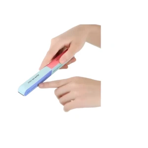 Set x3 lima bloque 7 caras para manicura, manos puliendo uña con acabado profesional brillante.