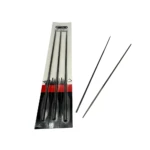 Limas redondas negras OREGON 7/32" (5.5 mm) para afilado, tres en empaque y dos sueltas.