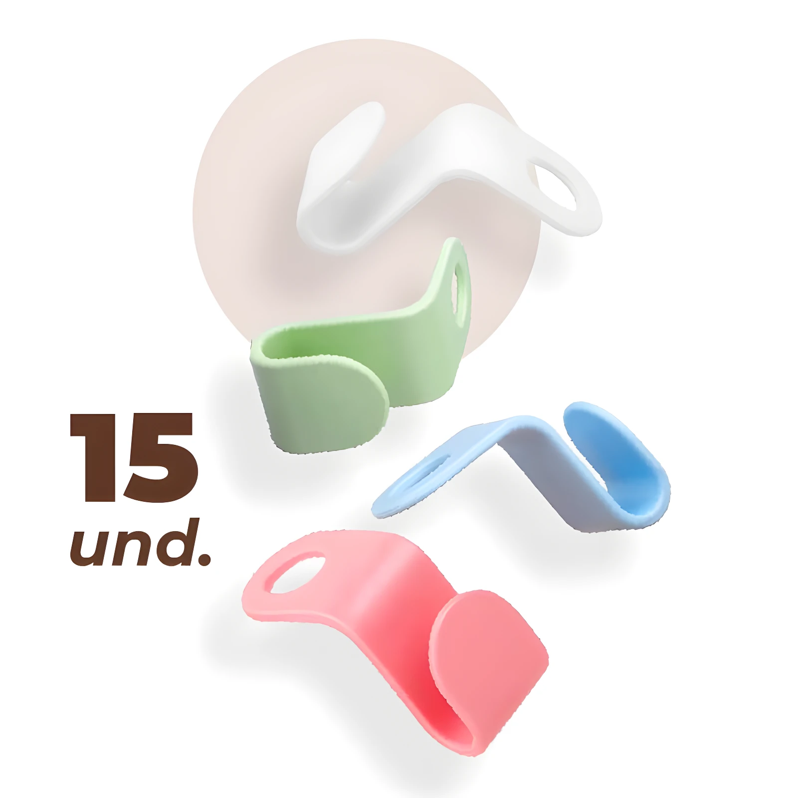 2 perchas ahorradoras de espacio en cascada, rosa, azul, verde y blanca.