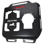 Parrilla protectora negra para tanque Apache RTR 160 4V 200 con logo de caballo.