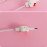 Set x2 protectores de cable Kawaii blanco para cargadores Lightning, con diseño Hello Kitty.