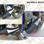Protector de zapato de moto negro antideslizante, protege calzado deportivo y botines.
