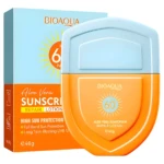 Crema solar reparadora Bioaqua Aloe Vera FPS 60 en envase naranja, con detalles de sol.