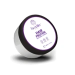 Proteína Capilar Bendito Naturals, tarro blanco y morado, 180ml. Reduce frizz, controla volumen y nutre.