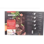 Set de 6 cuchillos Kochen con recubrimiento antiadherente y diseño moderno, ideal para uso profesional.