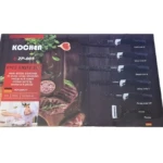 Set Kochen 6 piezas con recubrimiento antiadherente, cuchillos chef, rebanador, panero, utilitario y pelador.