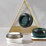 Set de 2 soportes antivibración de goma para electrodomésticos, color gris y verde, estabilizan y protegen suelos.