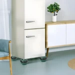Set x2 soportes antivibración de goma negra y verde para electrodomésticos, protegen el suelo.