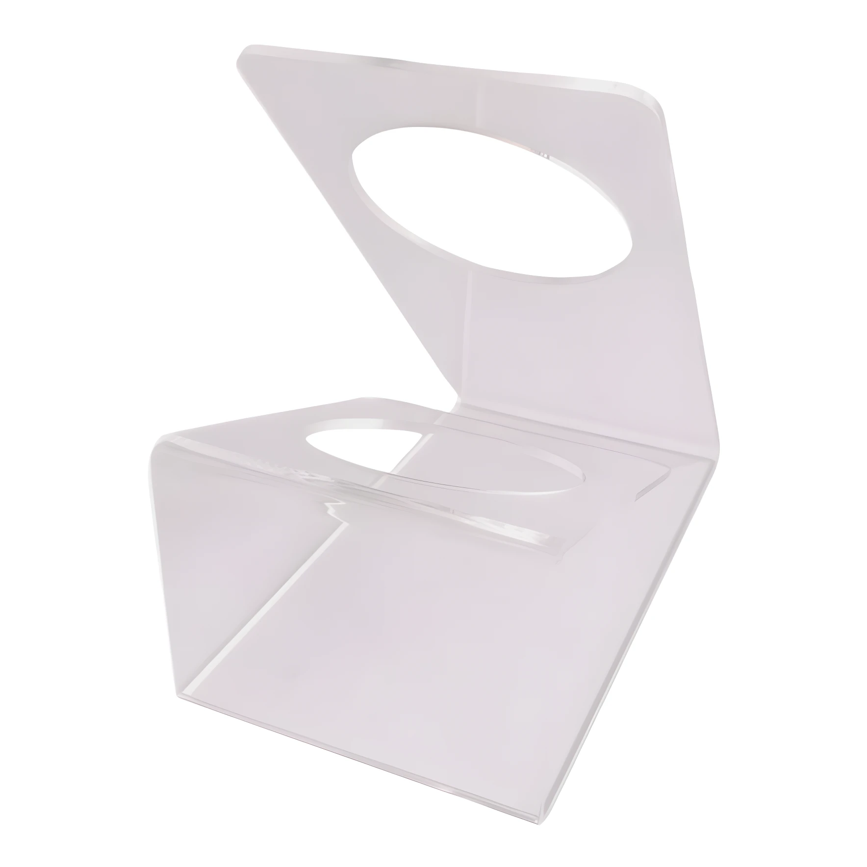 Set x2 soportes acrílicos transparentes para secador de pelo, mantiene seguro y ordenado el baño.