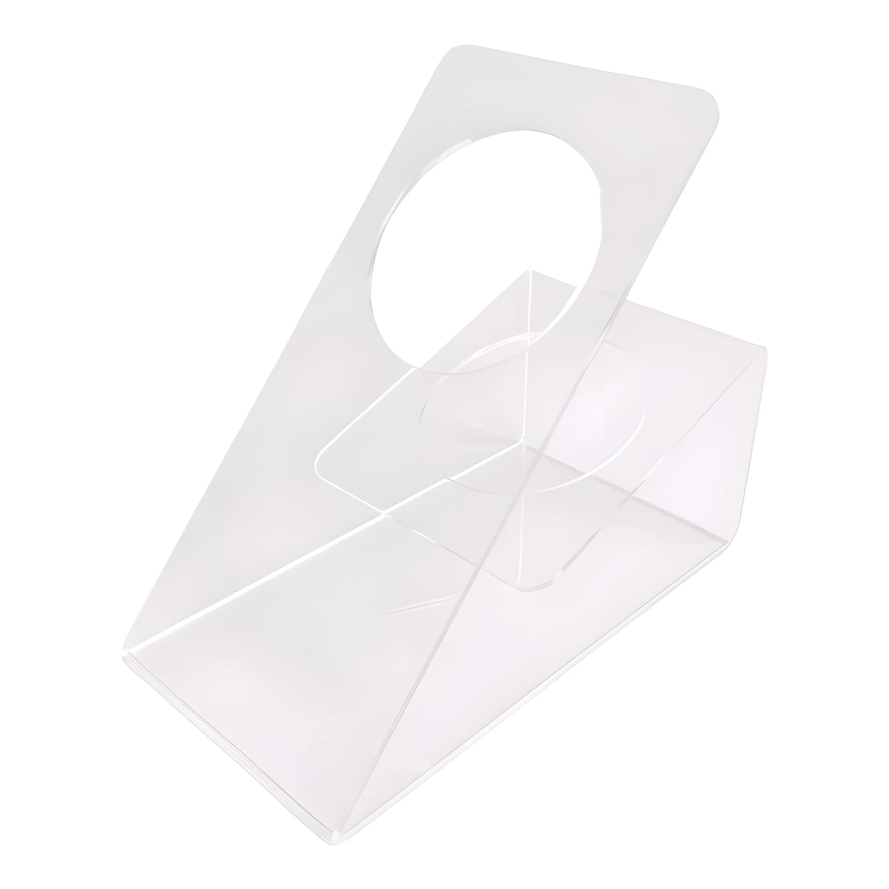 Soporte organizador acrílico transparente para secador de pelo, diseño moderno y minimalista.