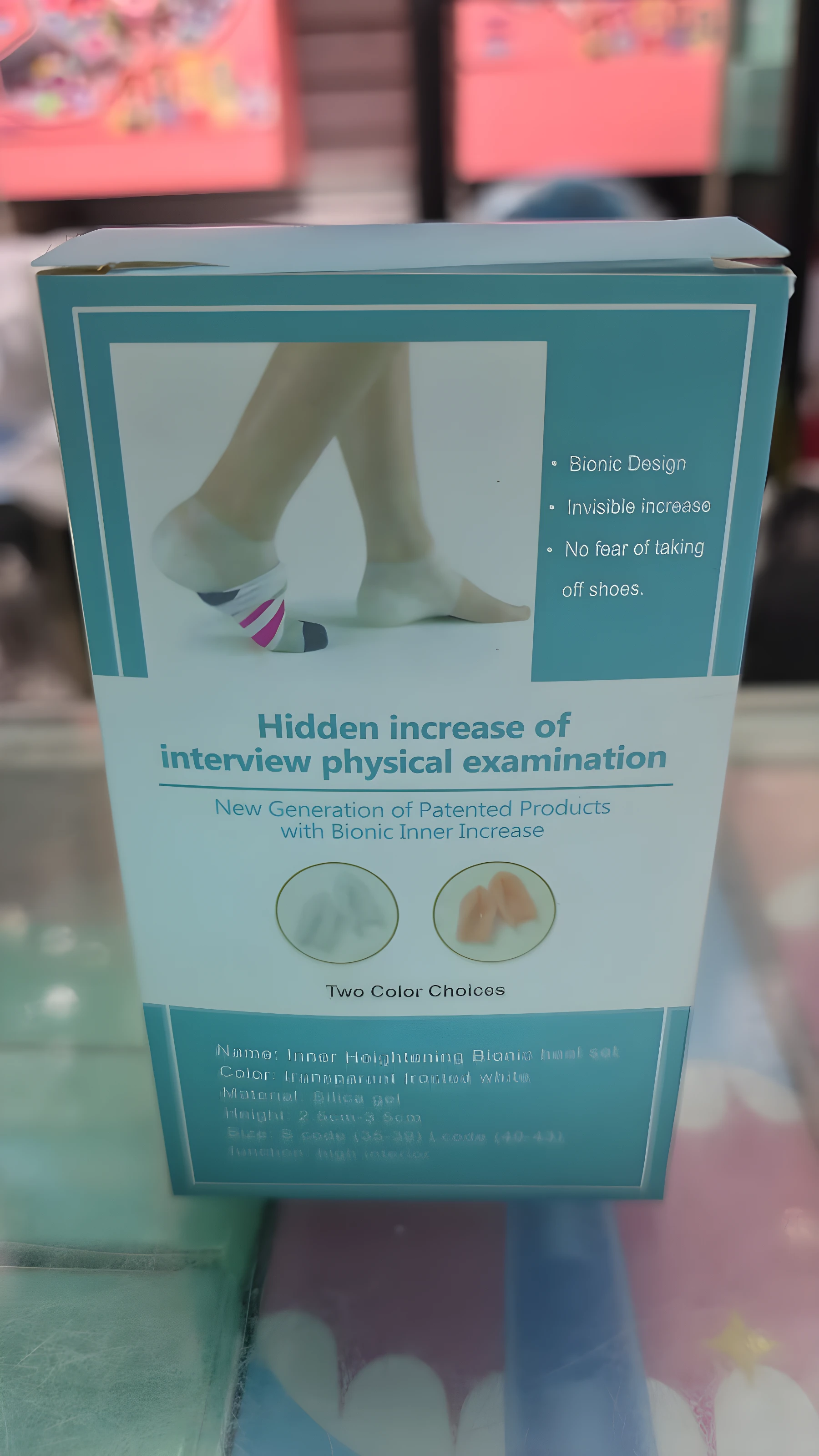 Set x2 taloneras de gel silicona transparente, discretas y cómodas para aumentar altura.