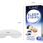 Tiras antirronquidos para dormir, paquete con 90 unidades, medidas 6x9 cm, producto blanco.