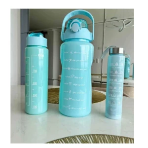 Trio Botella Motivacional Sticker Pines