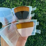 Set x2 brochas para base Daubigny, con estuche protector transparente. Una negra, otra rosa.