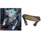 Cojín para silla de carro que sujeta cabeza de bebé dormido, diseño de búhos y camuflado.