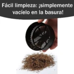 Lampara mata zancudos en negro, con montones de mosquitos capturados listos para desechar.