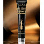 Tubo negro de esencia capilar West&Month de 20 ml con aplicador transparente, diseñado para fortalecer, oscurecer y promover la circulación del cabello.