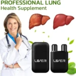 Desintoxicante nasal para el hígado. Incluye dos inhaladores negros con el logo "LIVER".
