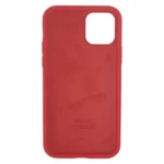 Funda roja de silicona para iPhone 11 Pro con interior aterciopelado y grabado de logo