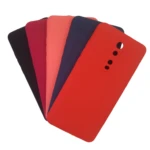 Set de 2 protectores de silicona para Xiaomi Mi 9T en rojo, coral, fucsia y negro.