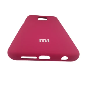 Funda de silicona rosa para Redmi Note 9S con logo de Xiaomi.