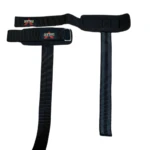 Straps de levantamiento Valeo negros con muñequera acolchada para gimnasio.