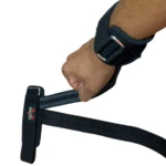 Straps para gimnasio Valeo negros con muñequera acolchada, para levantamiento de pesas.