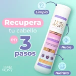 Shampoo reparador Hair Mony 330 ml, ideal para cabello maltratado, en 3 pasos: limpia, nutre e hidrata.