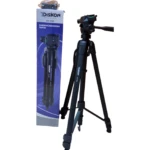 Trípode Diskon DK-3560 negro, de cámara y videocámara, con caja.