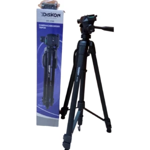 Trípode Diskon DK-3560 negro, de cámara y videocámara, con caja.
